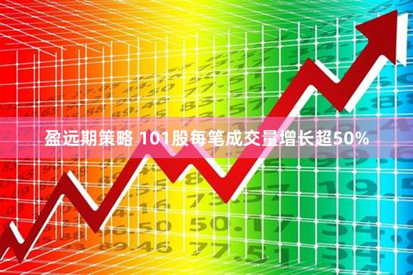 盈远期策略 101股每笔成交量增长超50%