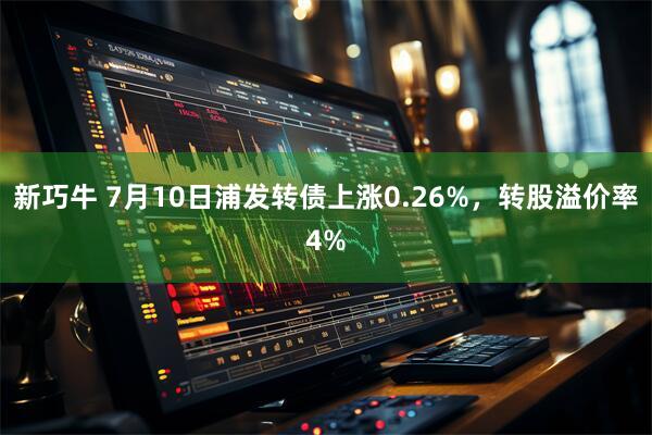 新巧牛 7月10日浦发转债上涨0.26%，转股溢价率4%