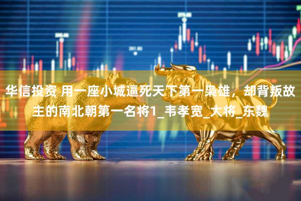 华信投资 用一座小城逼死天下第一枭雄，却背叛故主的南北朝第一名将1_韦孝宽_大将_东魏